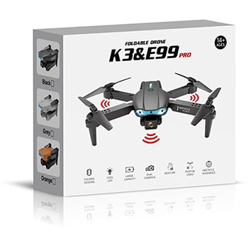 Сгъваем Дрон K3&E99 PRO с 4K Двойна Камера и Интелигентен Полет